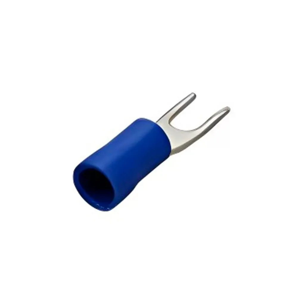 [SV2-3.2] Terminal Horquilla Aislado Azul (100 und) Ø 1/8" (3mm) – 14-16 AWG (1.5-2.5mm²)