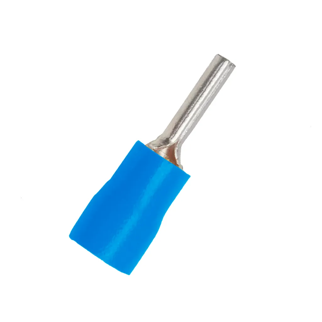 [PTV2-10] Terminal Tipo Pin Aislado – 16-14 AWG (1.5-2.5mm²) Azul (100 und)