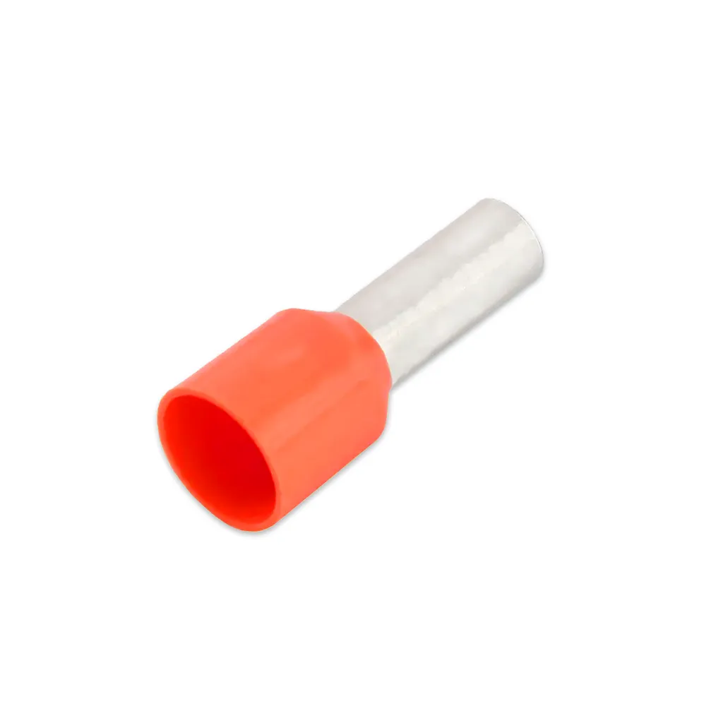 [E1508] Terminal Sobremoldeado Simple – 16 AWG (1.5mm²) Rojo (100 und)