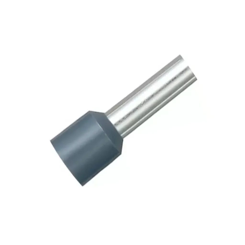 [E4010] Terminal Sobremoldeado Simple – 12 AWG (4mm²) Gris (100 und)