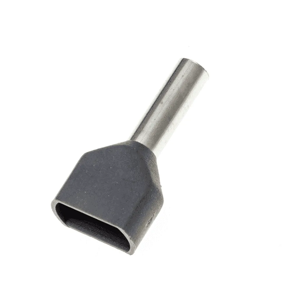 [TE4012] Terminal Sobremoldeado Doble – 12 AWG (4mm²) Gris (100 und)