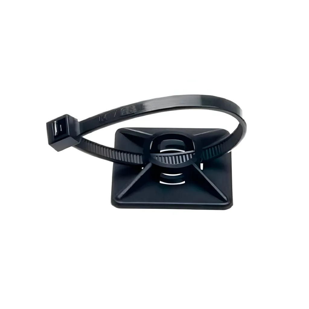 [PC-30N] Portacintillo Adhesivo 30x30mm Negro (100 und)