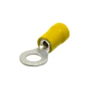 [RV5.5-3.5] Terminal Ojal Aislado Ø 1/8" (3.5mm) – 12-10 AWG (4-6mm²) Amarillo Cobre Estañado (COPPER) (100 und)