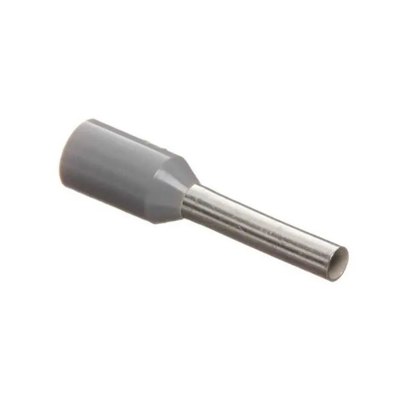 [E4012] Terminal Sobremoldeado Simple – 12 AWG (4 mm²) Gris (100 unds)